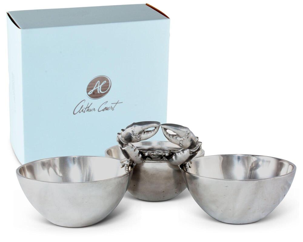 Crab 3-Bowl Bowl by Arthur Court Designs 6