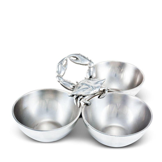 Crab 3-Bowl Bowl by Arthur Court Designs