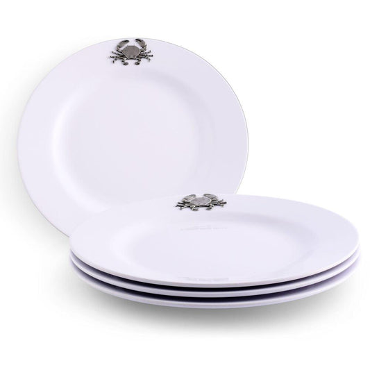 Crab Melamine Lunch Plates - Set of 4 by Arthur Court Designs