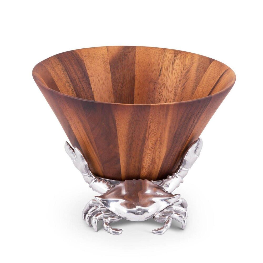 Crab Wood Tall Salad Bowl by Arthur Court Designs 2