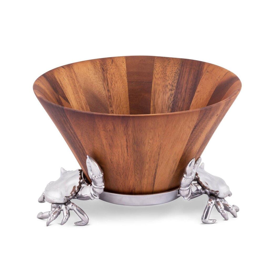 Crab Wood Tall Salad Bowl by Arthur Court Designs 3