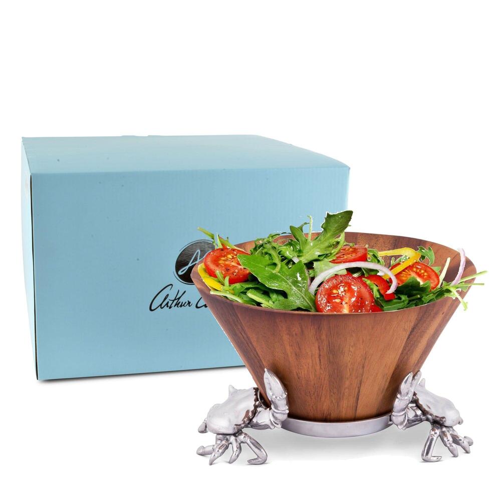 Crab Wood Tall Salad Bowl by Arthur Court Designs 4