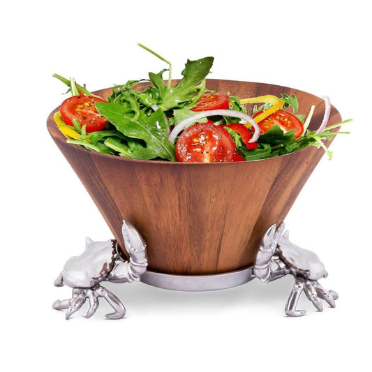 Crab Wood Tall Salad Bowl by Arthur Court Designs