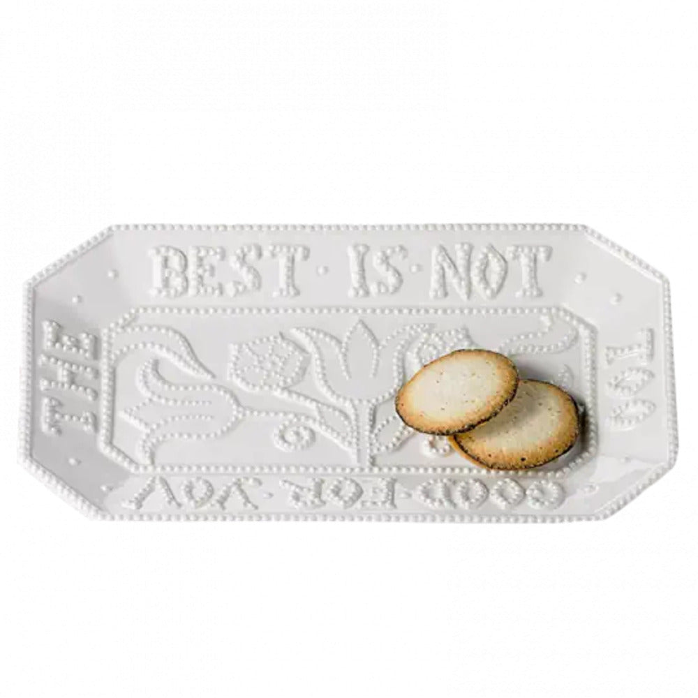 Creamware Tray "The Best" by Mottahedeh
