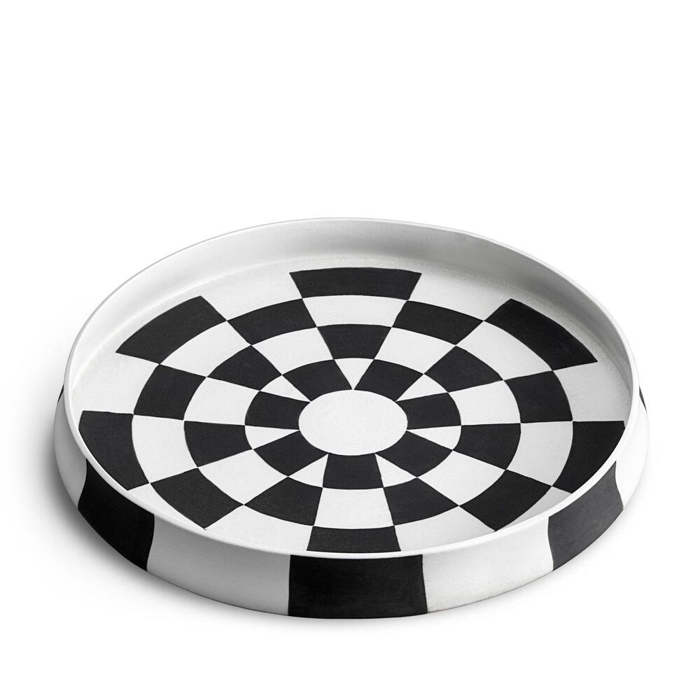 Damier Round Platter by L'Objet 1