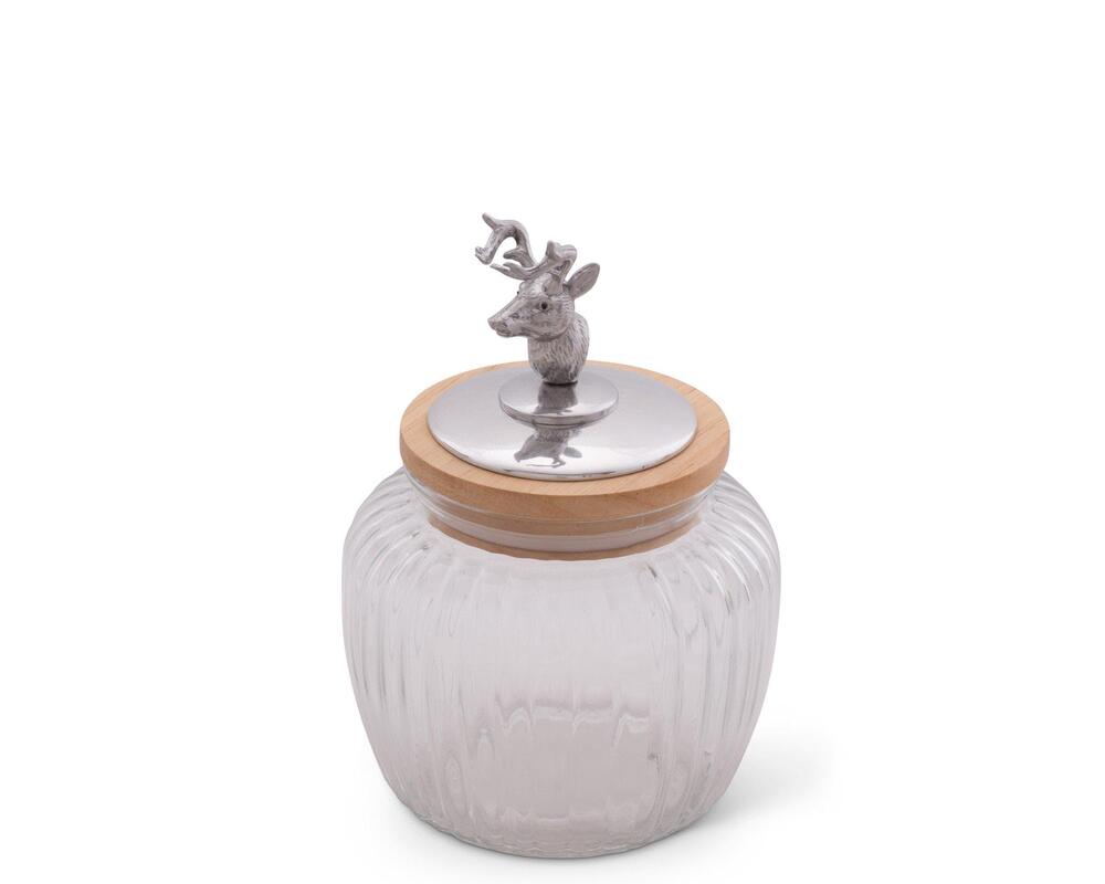 Deer / Elk Glass Canister by Arthur Court Designs 3