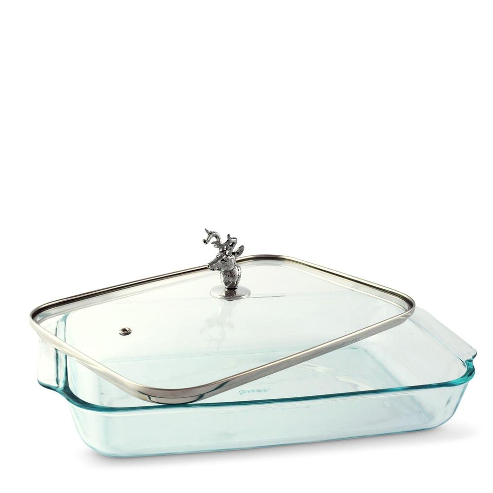 Deer Head Lid with Pyrex 3 Quart Baking Dish by Arthur Court Designs 1
