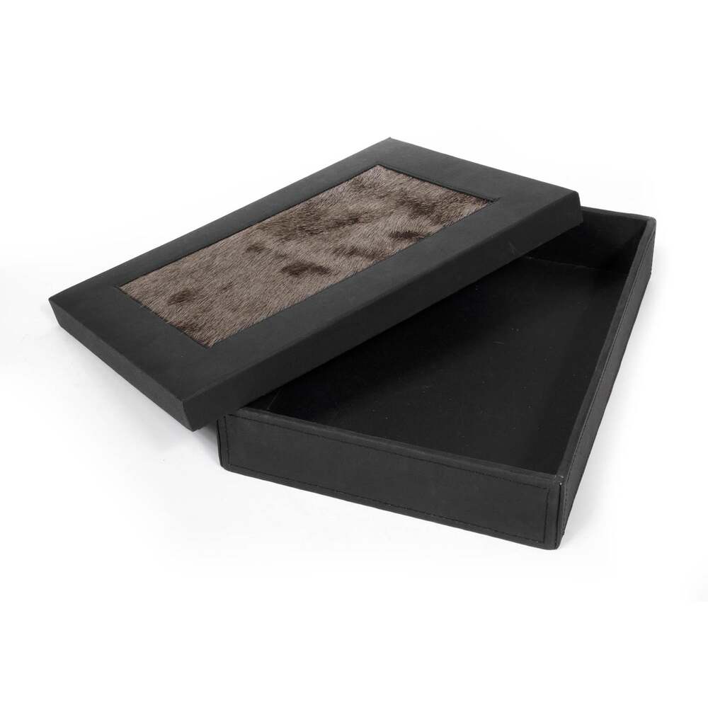 Desk Organizer Box - Wildebeest Hide by Ngala Trading Company