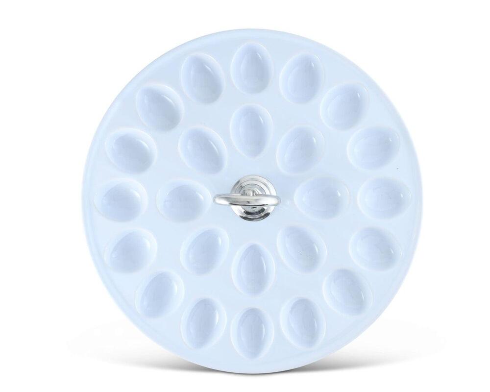 Deviled Egg Tray with Pewter Classic Ring Handle by Vagabond House 4