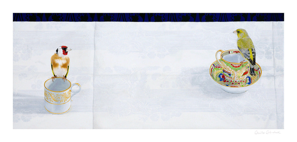 Dining Room II Gold Finch, Green Finch - Camilla Clutterbuck by Tiger Flower Studio Additional Image -