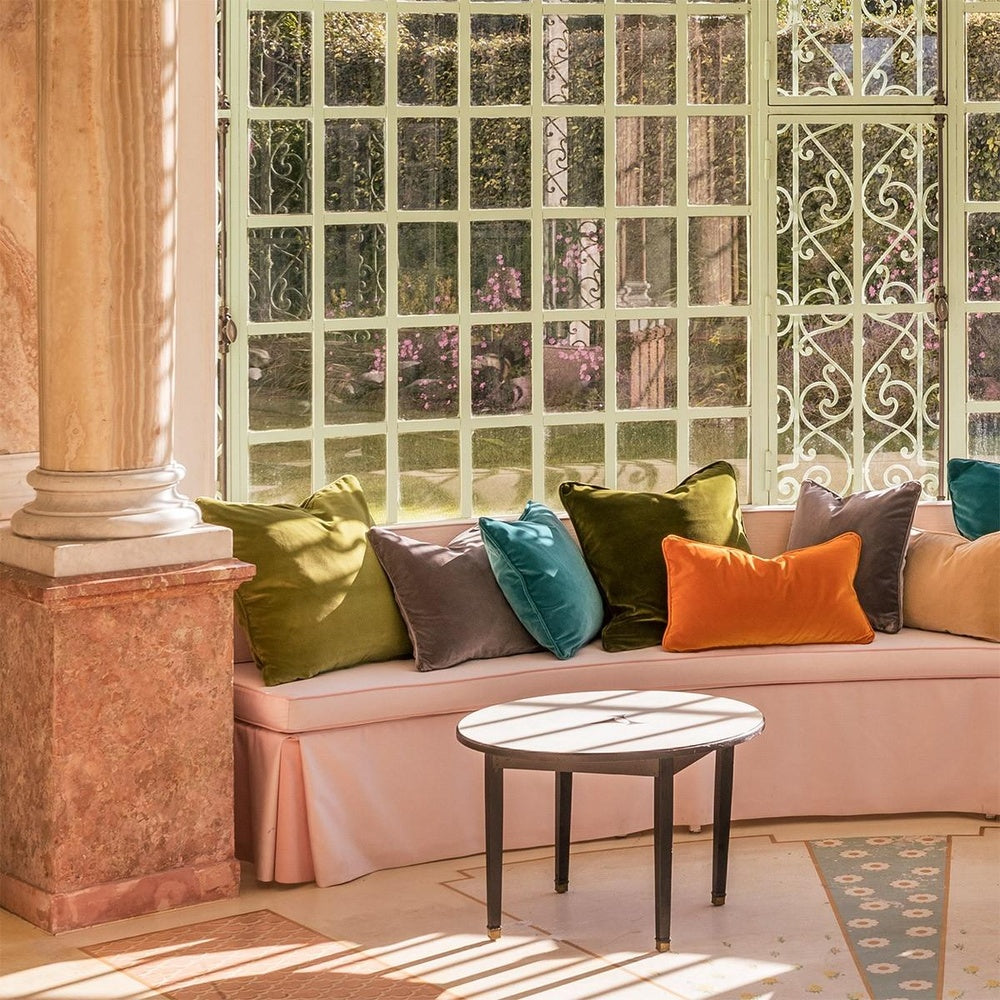Divan Decorative Pillow by Yves Delorme - Kaki  10
