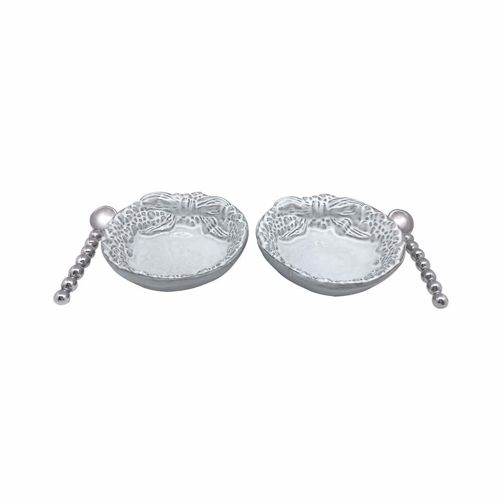 Dotty Wreath Ceramic Open Salt Spoon Set by Mariposa Additional Image 1