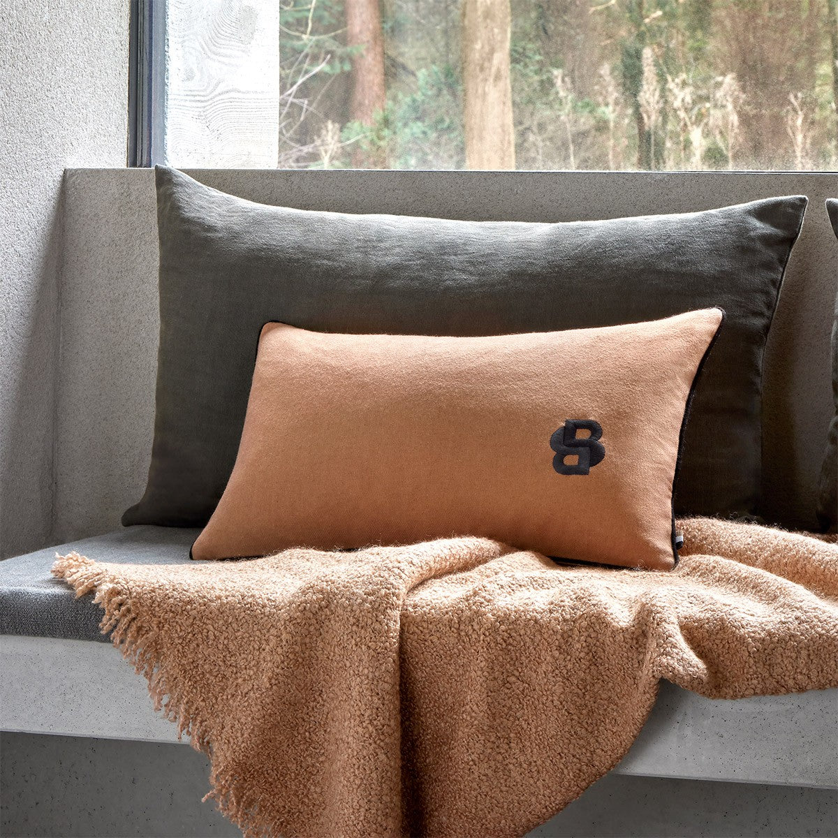 Double B Decorative Pillow by Yves Delorme 9