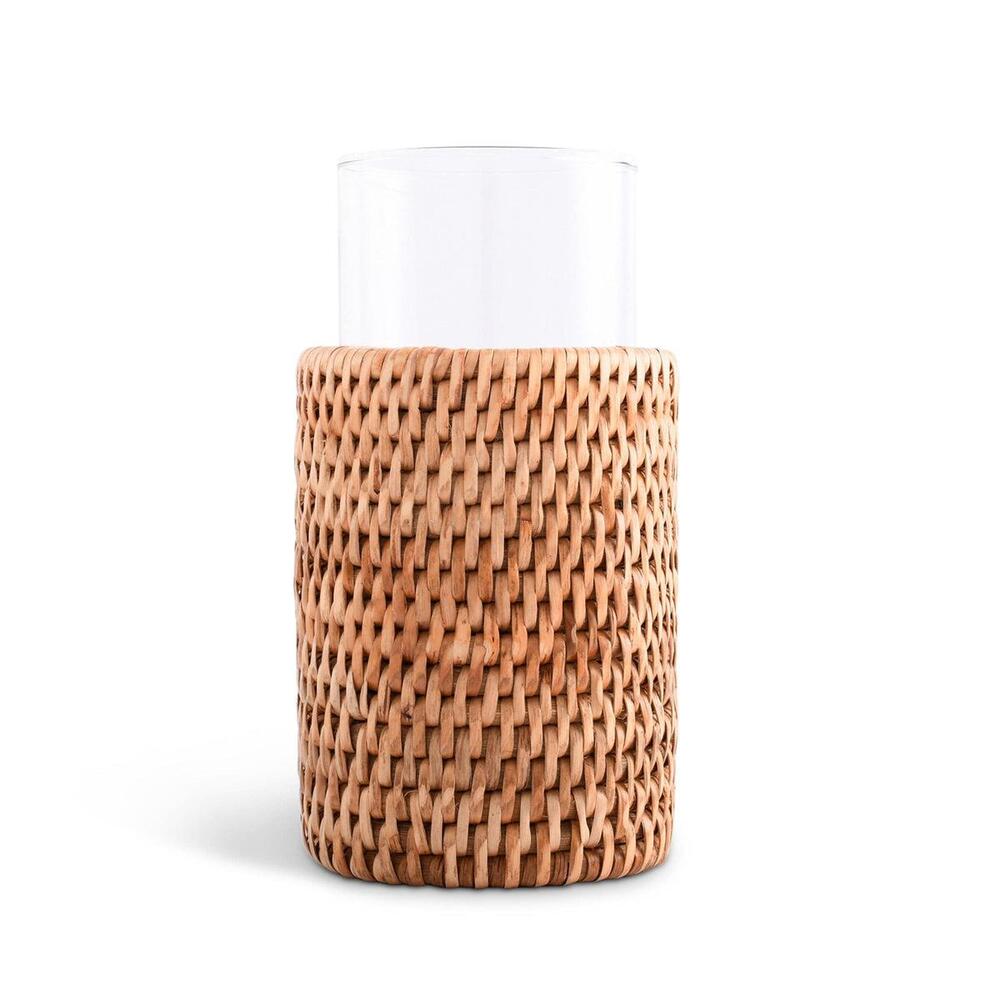 Drinking Glass Covered with Hand Woven Wicker Rattan - Set of 4 by Vagabond House 1