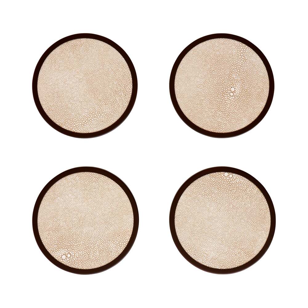 Ecru Coasters - Set of 4 by Addison Ross Additional Image-2