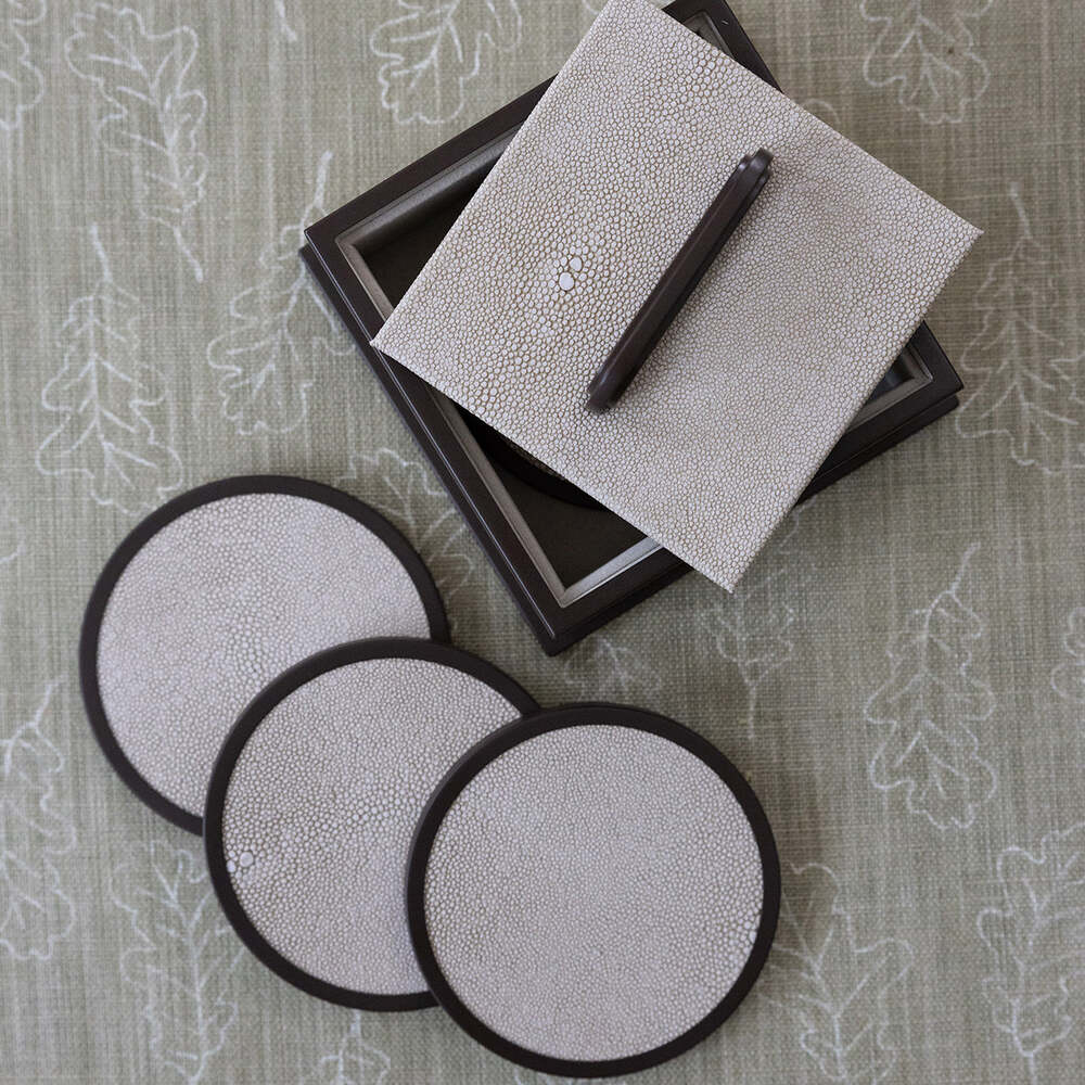 Ecru Coasters - Set of 4 by Addison Ross Additional Image-3