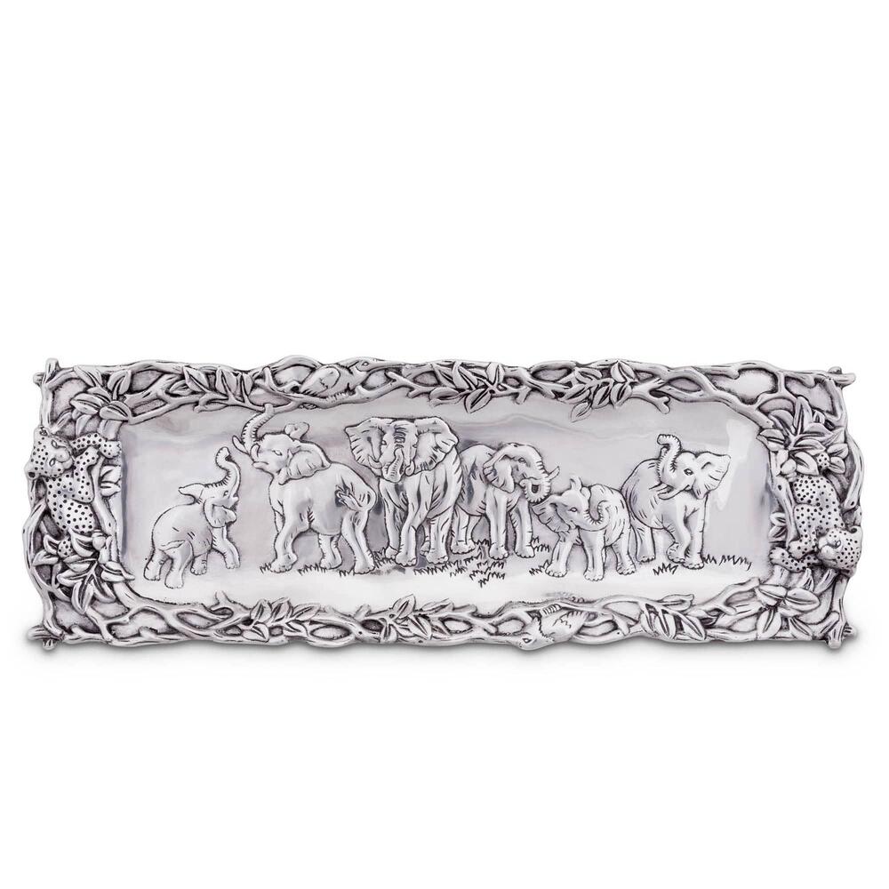 Elephant 19" L Oblong Tray by Arthur Court Designs
