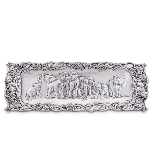 Elephant 19" L Oblong Tray by Arthur Court Designs