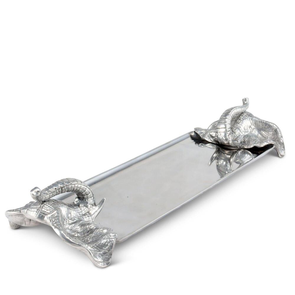 Elephant 22" L Oblong Tray by Arthur Court Designs