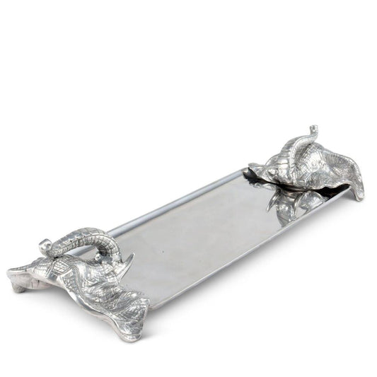 Elephant 22" L Oblong Tray by Arthur Court Designs