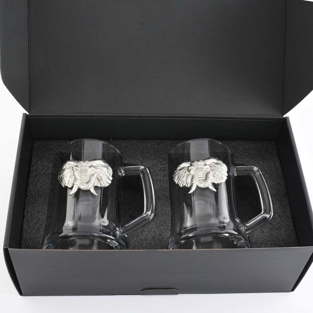 Elephant Beer Mugs - Set of 2 by Arthur Court Designs 2