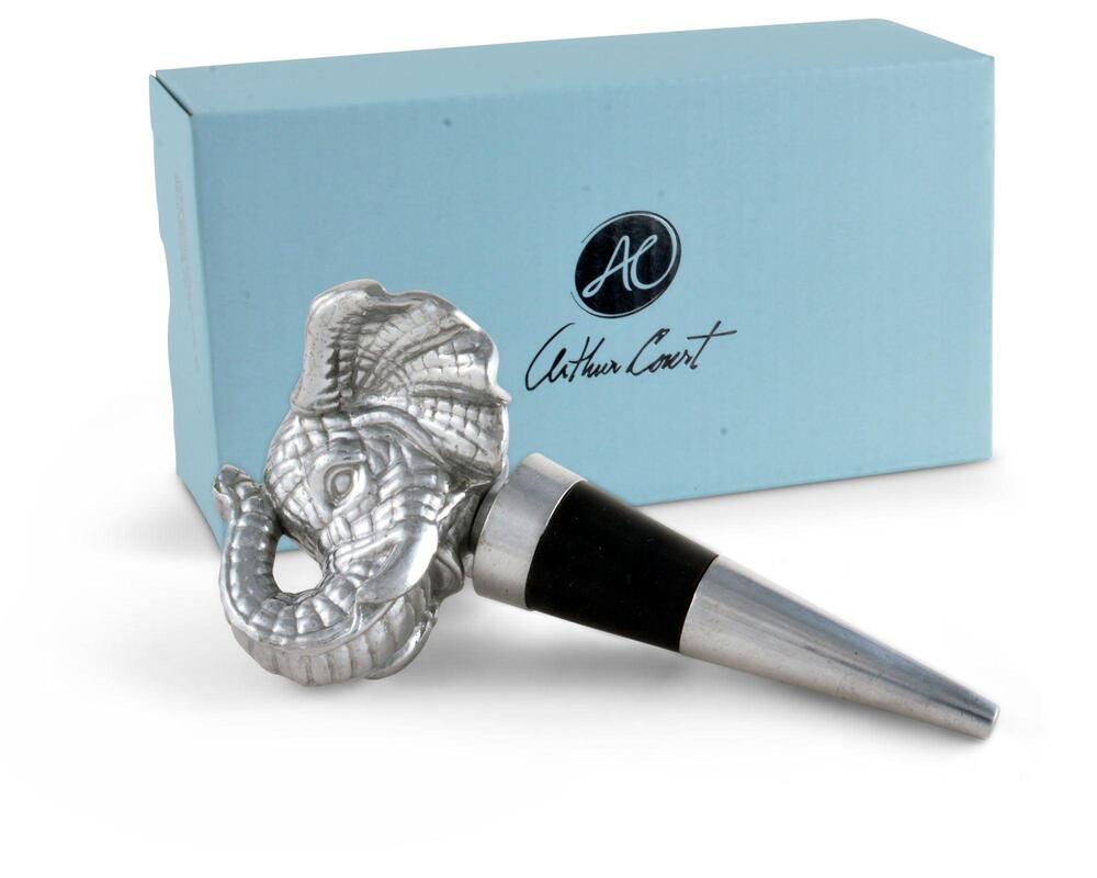 Elephant Bottle Stopper by Arthur Court Designs 6