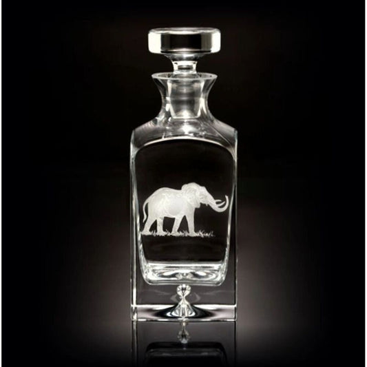 Elephant Square Decanter Safari by Julie Wear