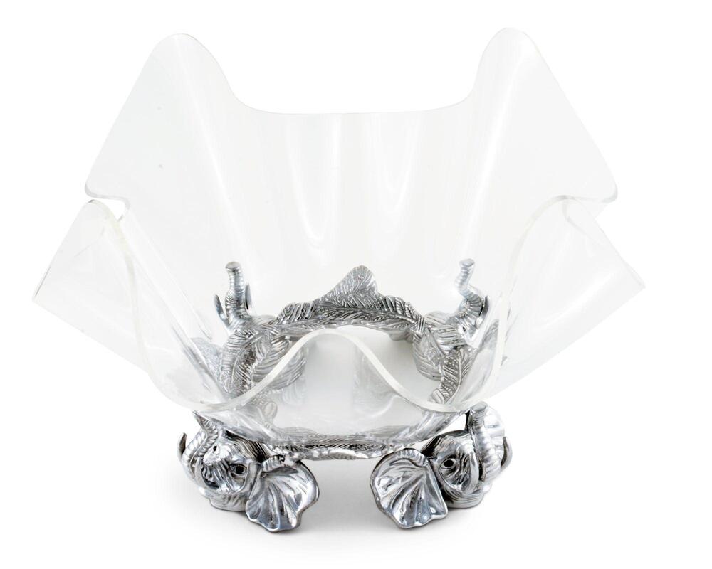 Elephant Stand Acrylic 14" Bowl by Arthur Court Designs 3
