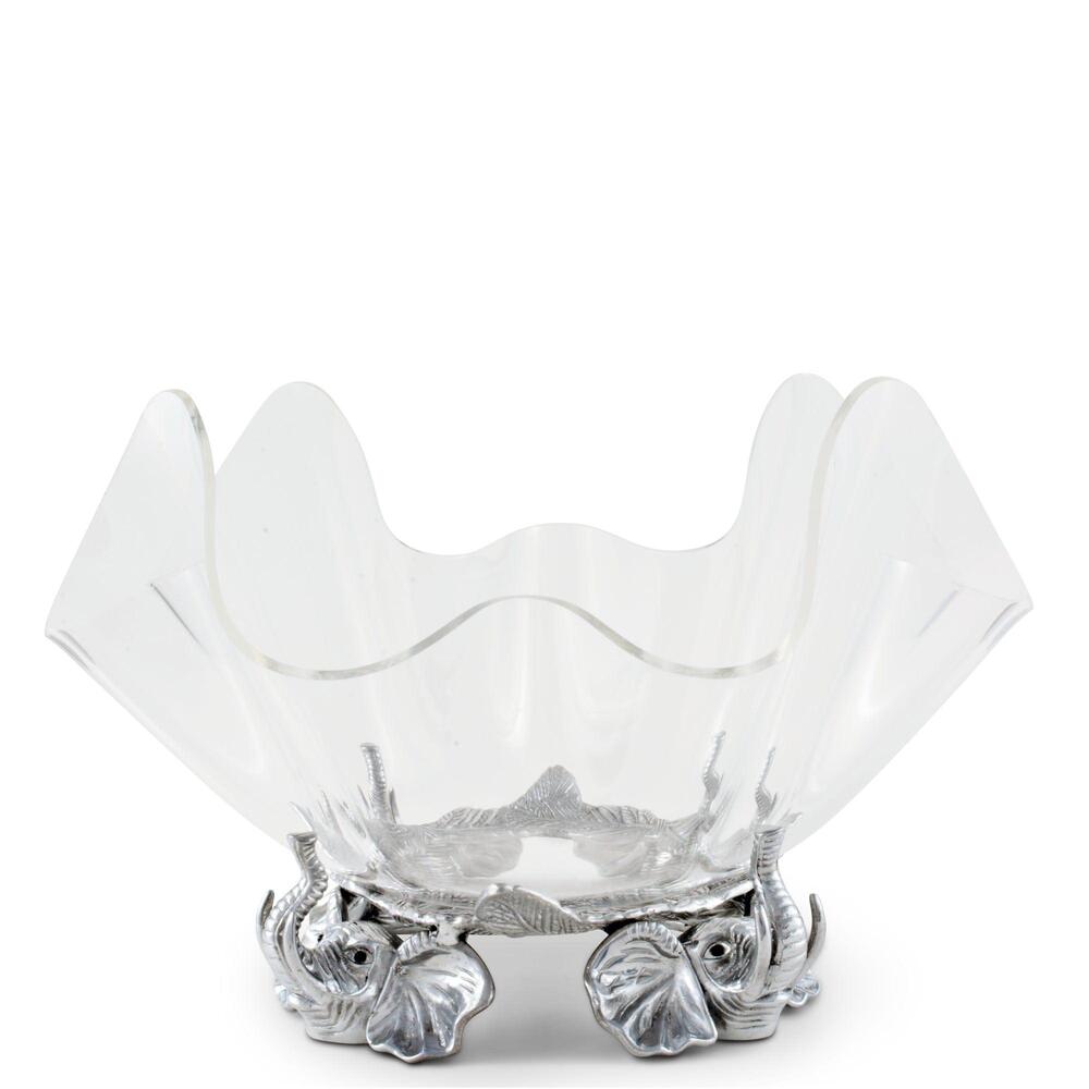 Elephant Stand Acrylic 14" Bowl by Arthur Court Designs