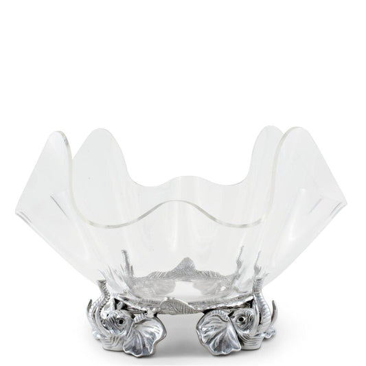 Elephant Stand Acrylic 14" Bowl by Arthur Court Designs