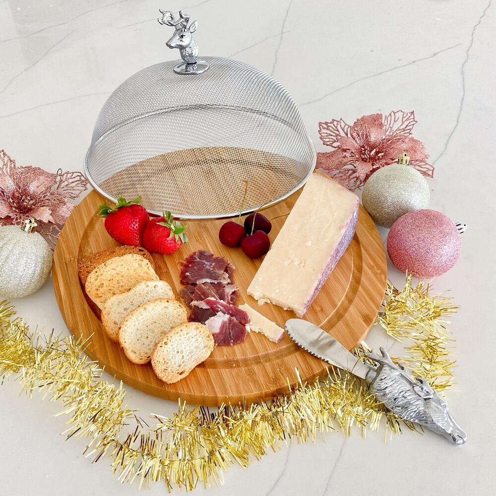 Elk Head 3 Piece Picnic Cheese Board / Spreader by Arthur Court Designs 2