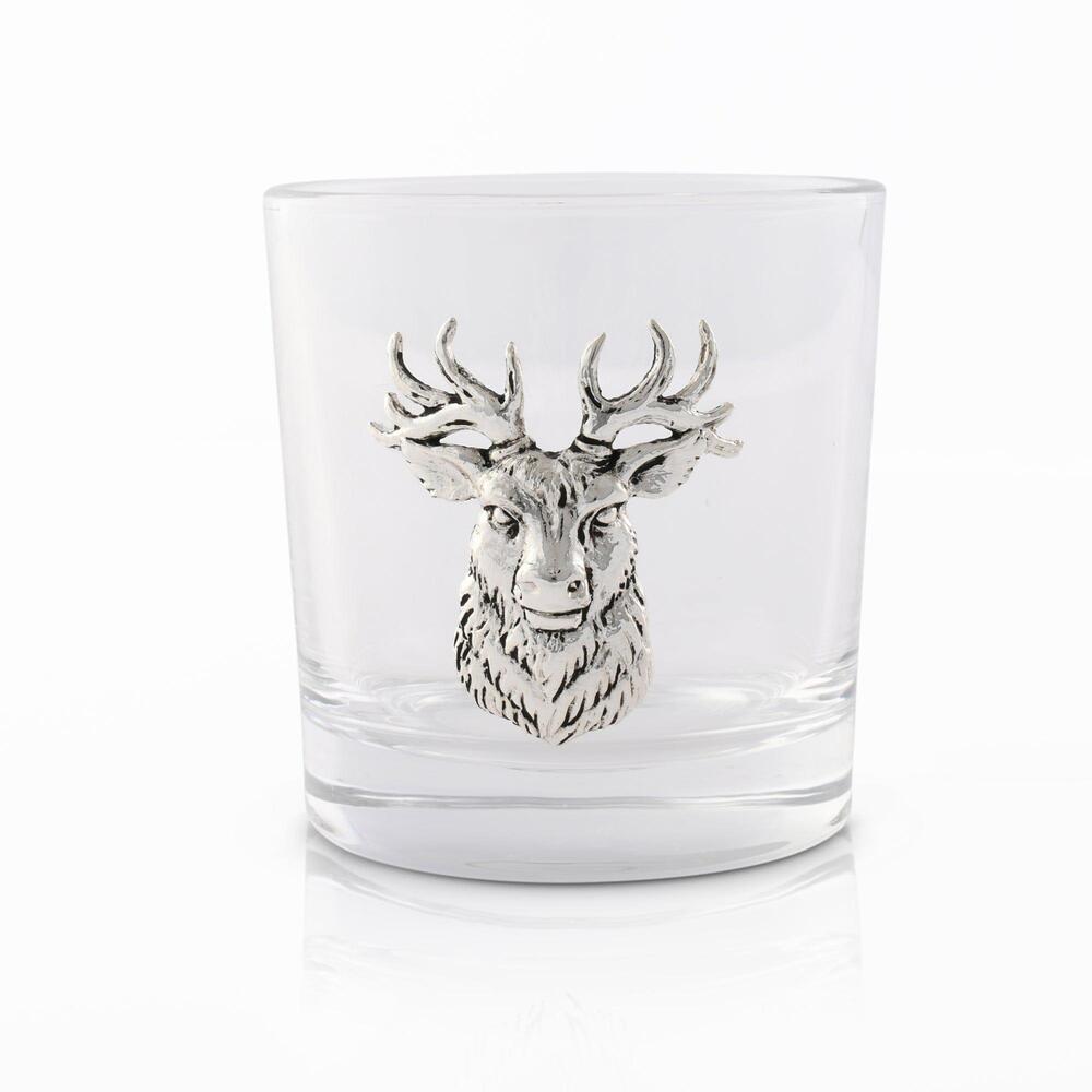 Elk Head Bar Glass Set of 4 by Arthur Court Designs 1
