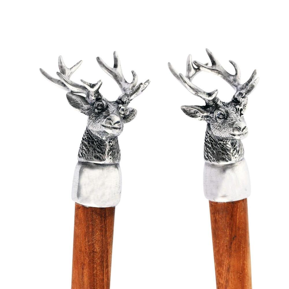 Elk Head Wood Salad Servers by Vagabond House 3