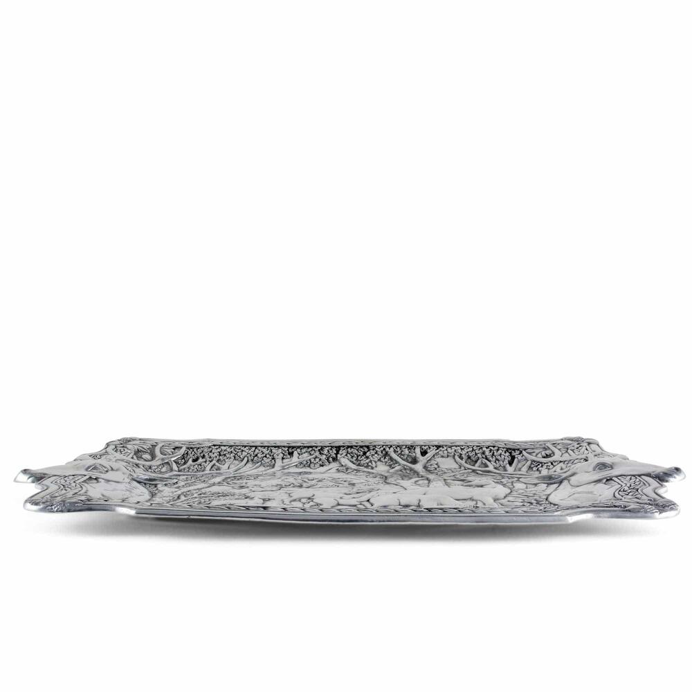 Elk Herd 25.5 "L Oblong Tray by Arthur Court Designs 2