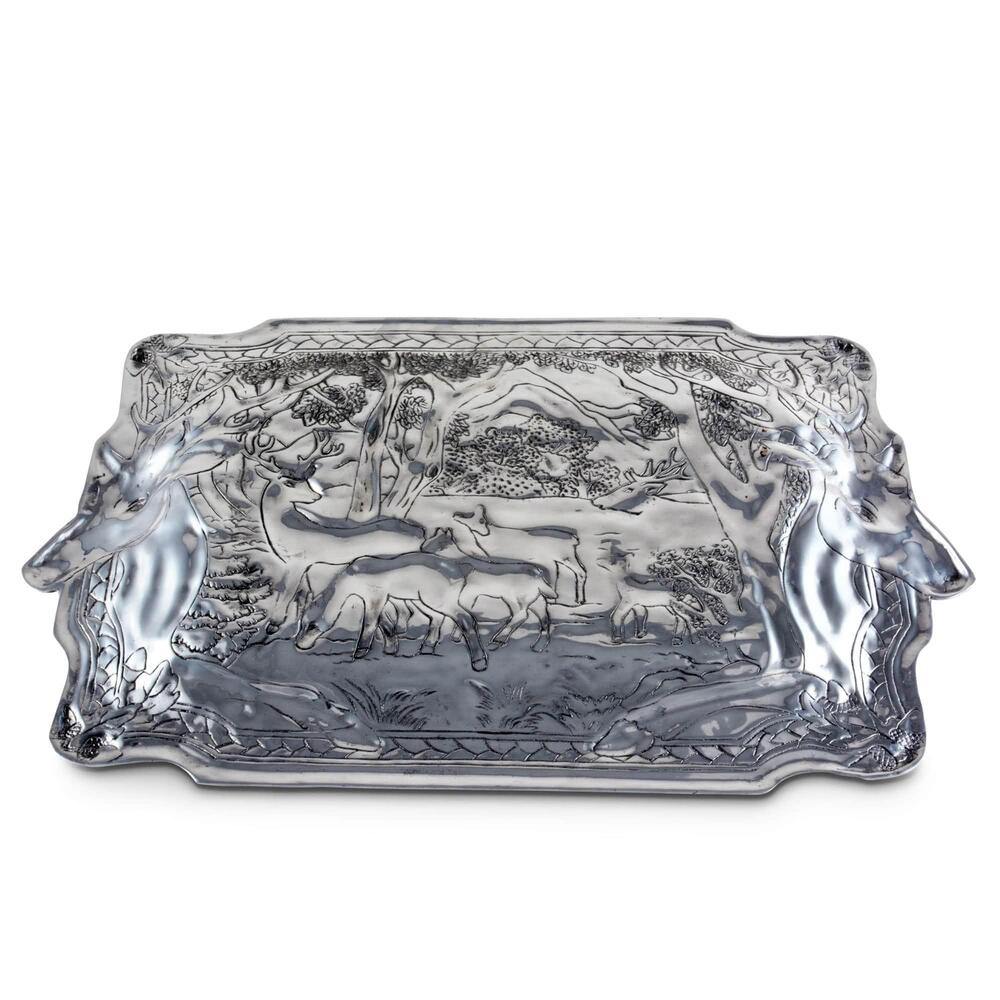 Elk Herd 25.5 "L Oblong Tray by Arthur Court Designs 4