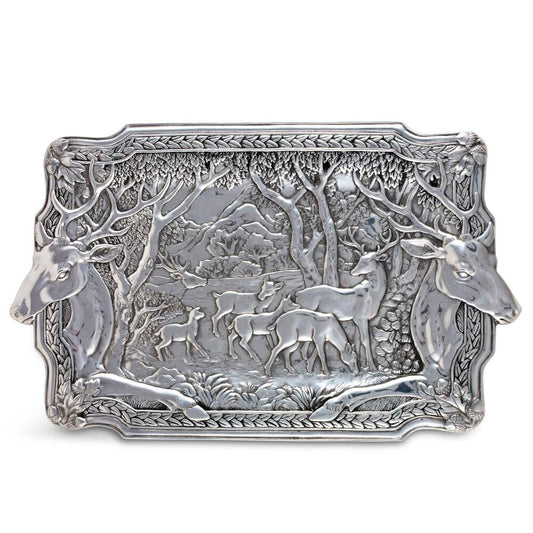 Elk Herd 25.5 "L Oblong Tray by Arthur Court Designs