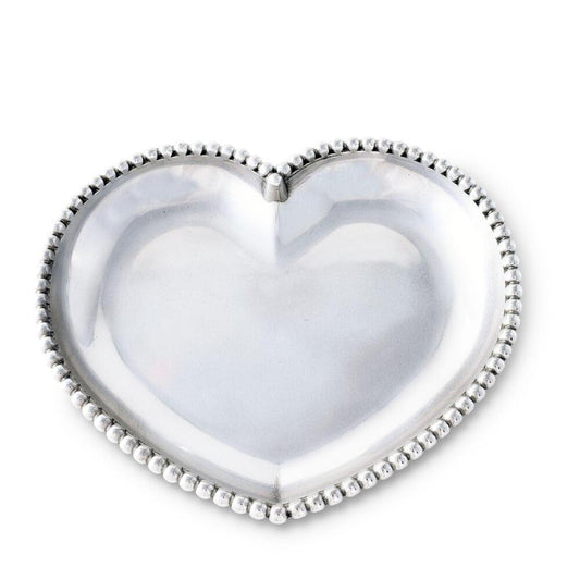 Engravable Beaded Heart Tray by Arthur Court Designs
