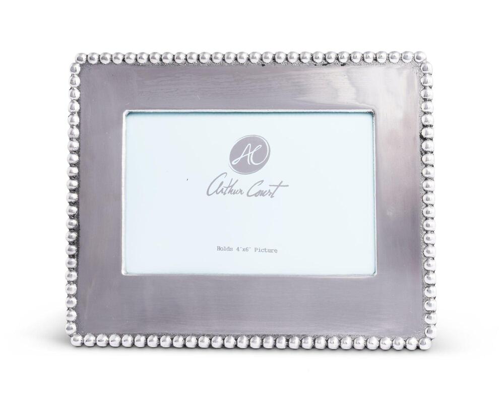 Engravable Beaded Photo Frame 4" x 6" by Arthur Court Designs 1