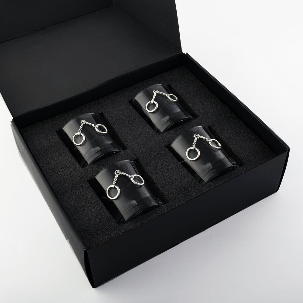 Equestrian Bit Bar Glass Set of 4 by Arthur Court Designs 3