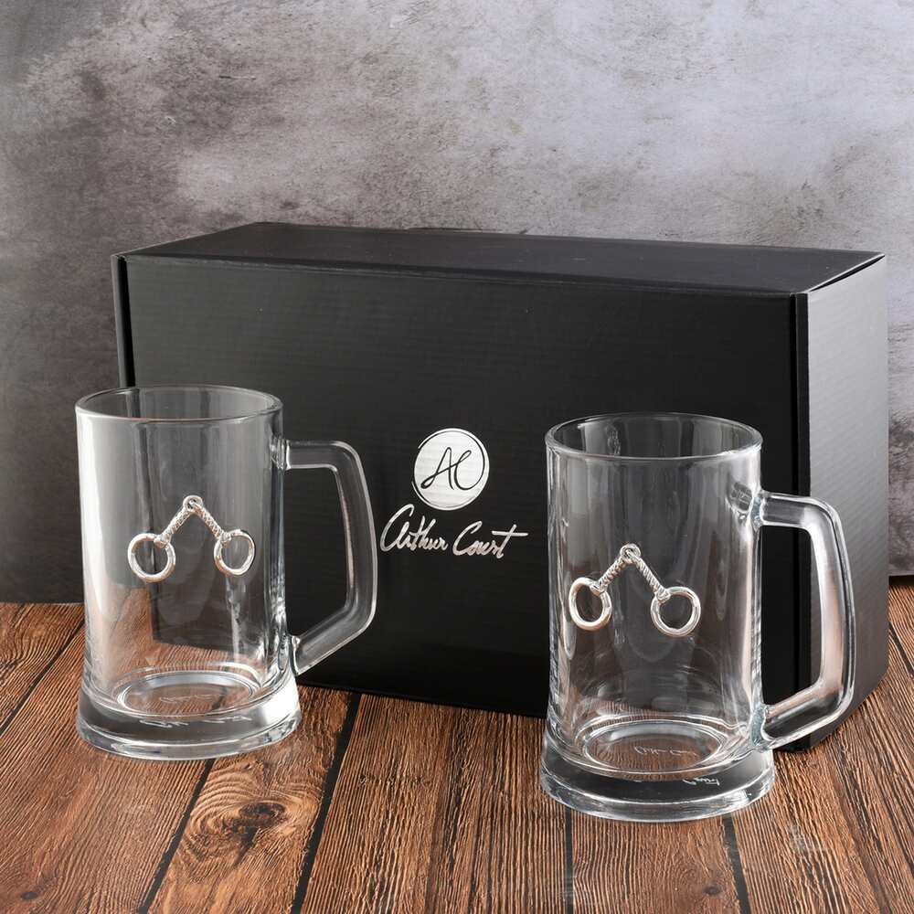 Equestrian Bit Beer Mugs - Set of 2 by Arthur Court Designs 1