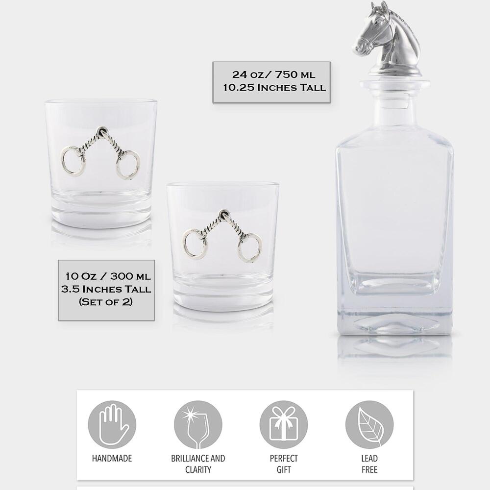 Equestrian Decanter Set with Glass by Arthur Court Designs 2
