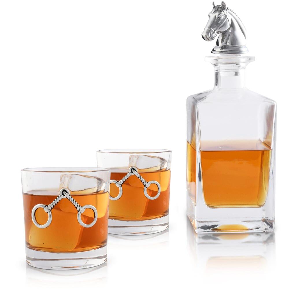 Equestrian Decanter Set with Glass by Arthur Court Designs