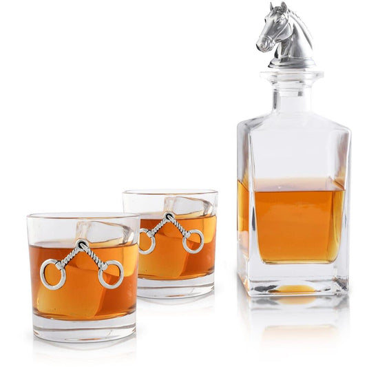 Equestrian Decanter Set with Glass by Arthur Court Designs