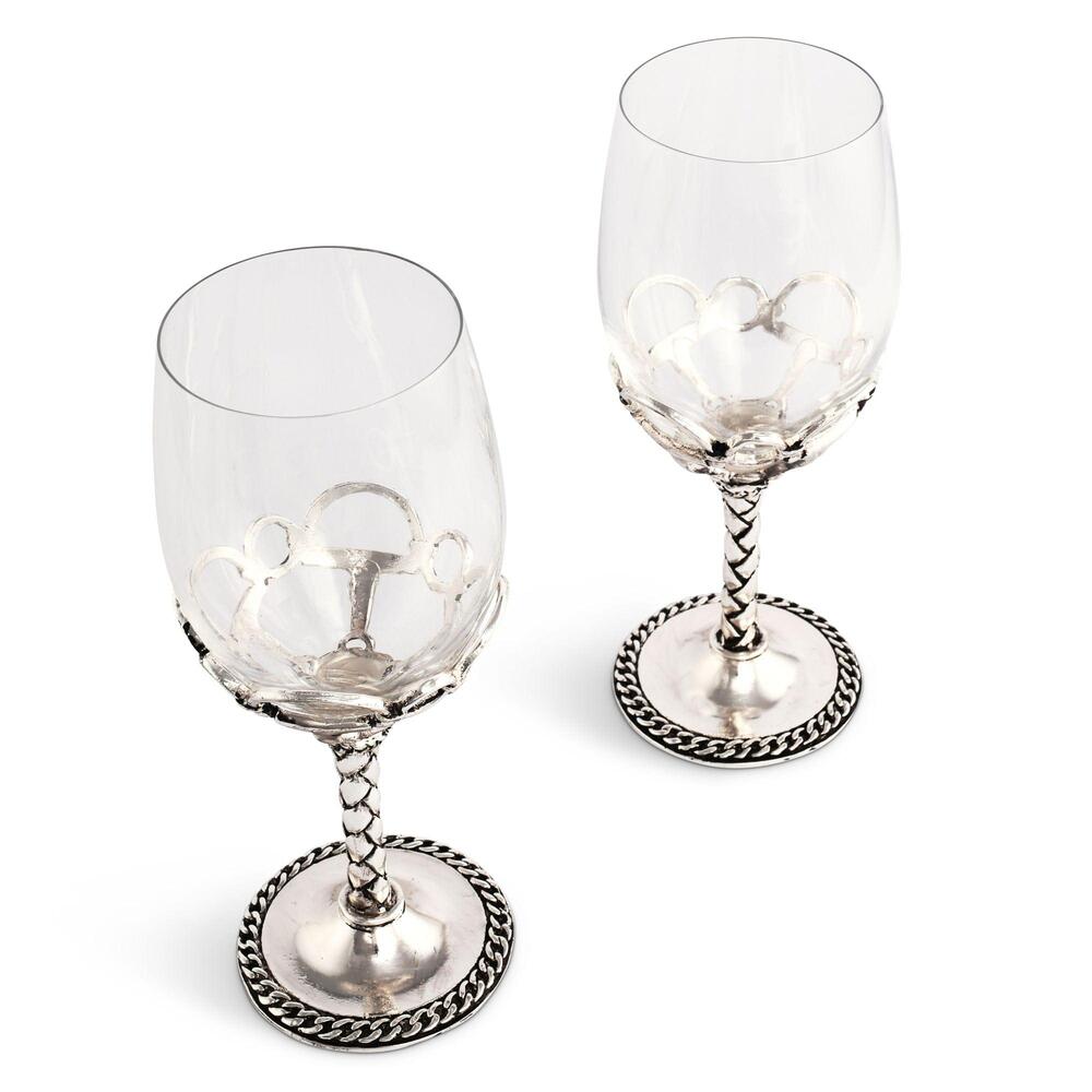 Equestrian Pair of Wine Glass by Arthur Court Designs 1