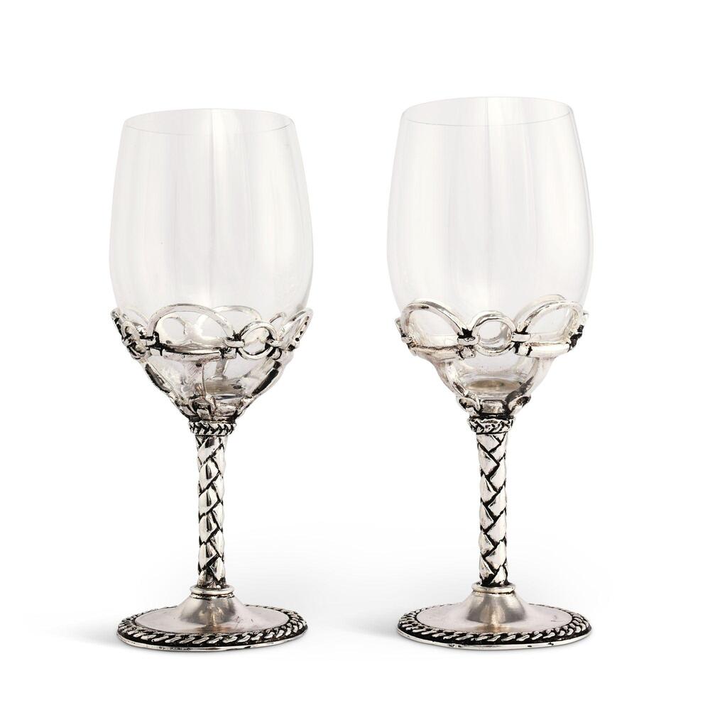 Equestrian Pair of Wine Glass by Arthur Court Designs 2