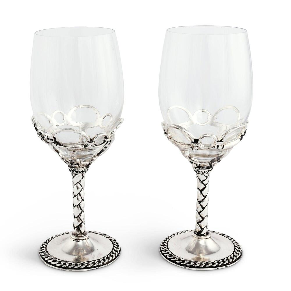 Equestrian Pair of Wine Glass by Arthur Court Designs 3