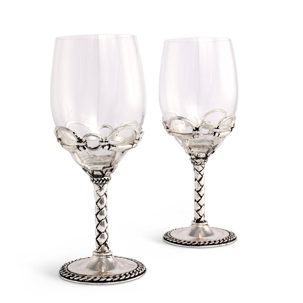Equestrian Pair of Wine Glass by Arthur Court Designs 4
