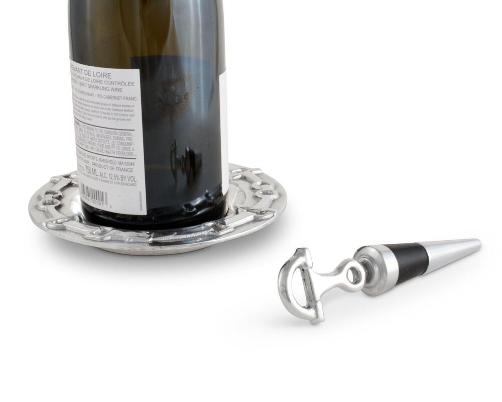 Equestrian Wine Coaster and Stopper Set by Arthur Court Designs 1