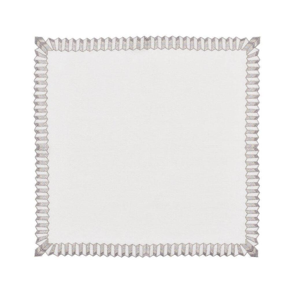 Etoile Napkin White & Silver by Kim Seybert 11