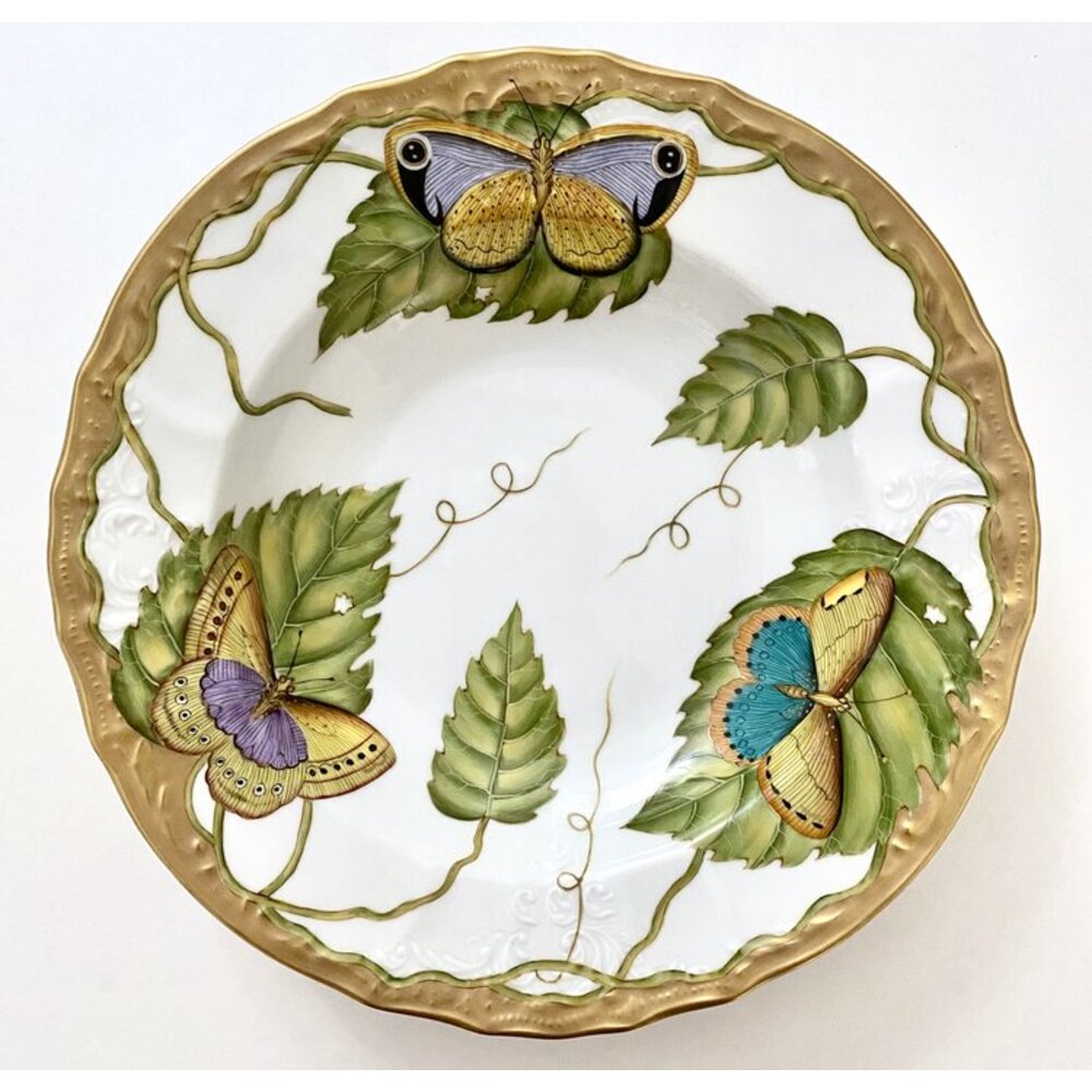 Exotic Butterflies Rim Soup Plate by Anna Weatherley